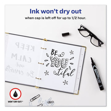 Avery® Marks A Lot Large Desk-style Permanent Marker, Broad Chisel Tip, Black, Dozen (8888) freeshipping - TVN Wholesale